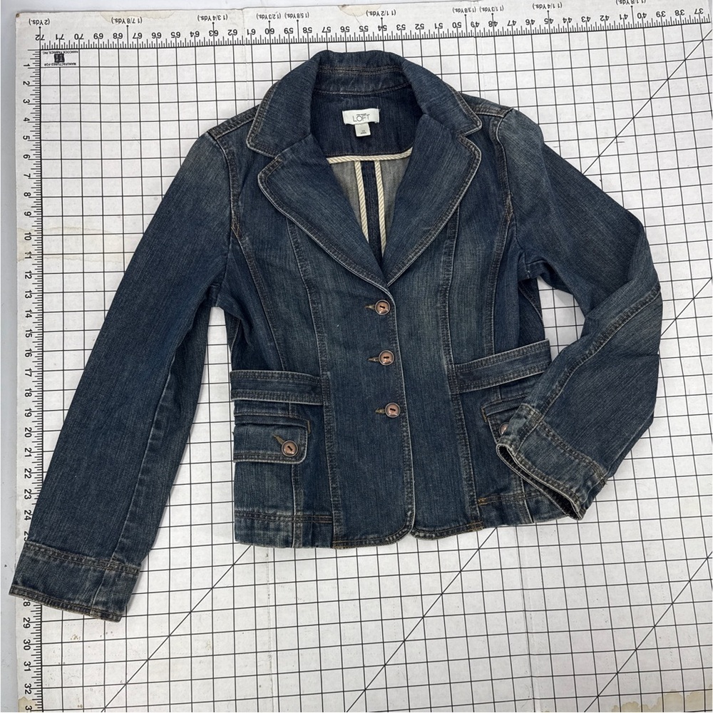 LOFT Women's Denim Jacket-blazer  - Classic Blue 10